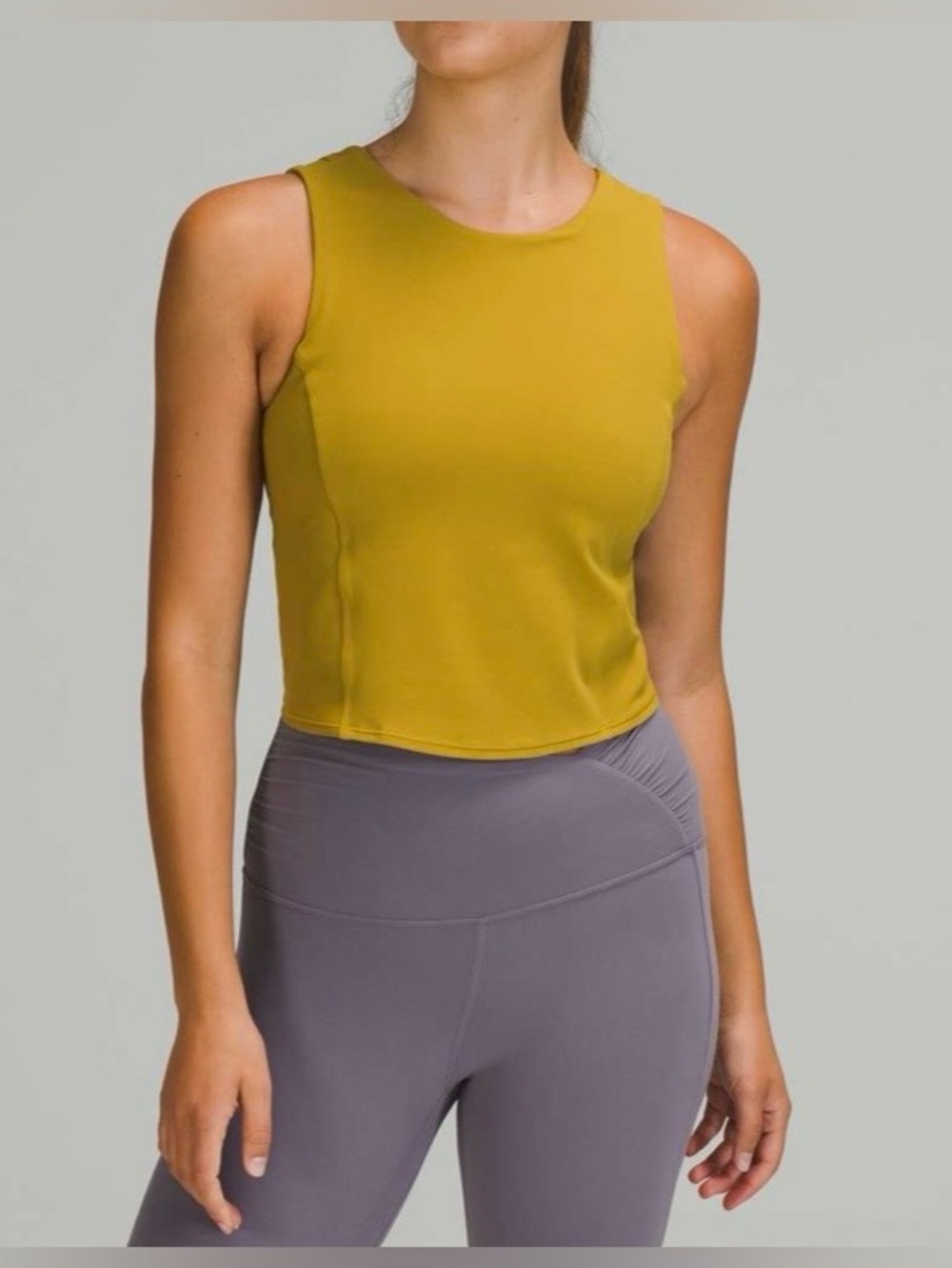 Lululemon Nulu TwistBack Yoga Tank Top *Light Support,C/D Cups,Auric Gold,size 6